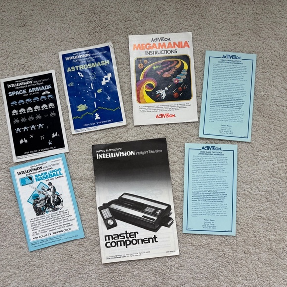 Vintage Atari and Mattel video game instruction books - Picture 1 of 8